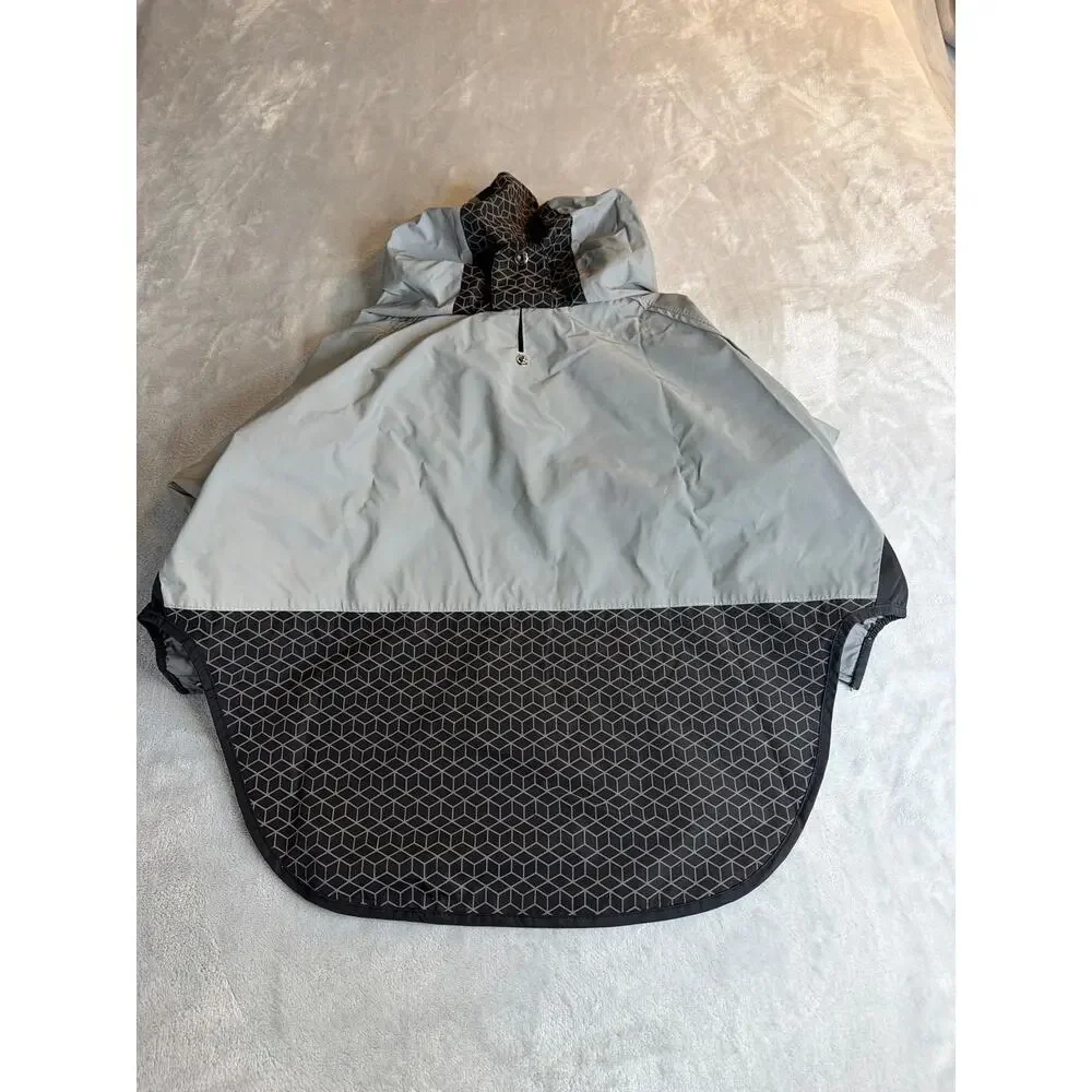 Reddy Reflective Waterproof Dog Rain Coat Jacket Colorblock Gray Black Size XL